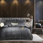 Постільна білизна євро Vie nouvelle Embroidery сатин 200х220 E010