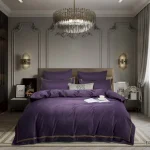 Постільна білизна євро Vie nouvelle Embroidery сатин 200х220 E012