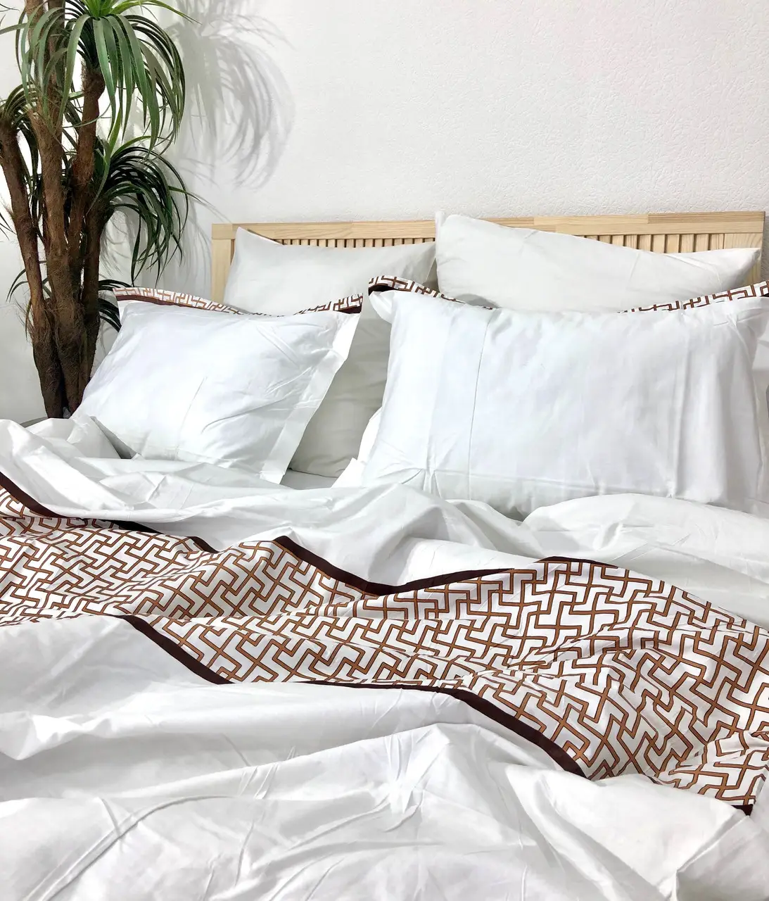 Постільна білизна євро Vie Nouvelle Elegant Cатин 200х220 EL010