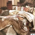 Постільна білизна Vie Nouvelle жаккард із шовковою вишивкою євро 200х220 JE-001