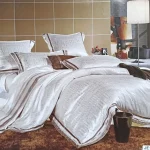 Постільна білизна Vie Nouvelle жаккард із шовковою вишивкою євро 200х220 JE-A002