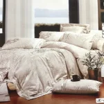 Постільна білизна Vie Nouvelle жаккард із шовковою вишивкою євро 200х220 JE-A003