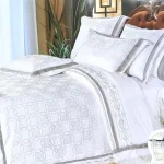 Постільна білизна Vie Nouvelle жаккард із шовковою вишивкою євро 200х220 JE-A013