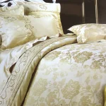 Постільна білизна Vie Nouvelle жакард з вишивкою євро 200x220 JE-056