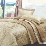 Постільна білизна Vie Nouvelle жакард з вишивкою євро 200x220 JE-19