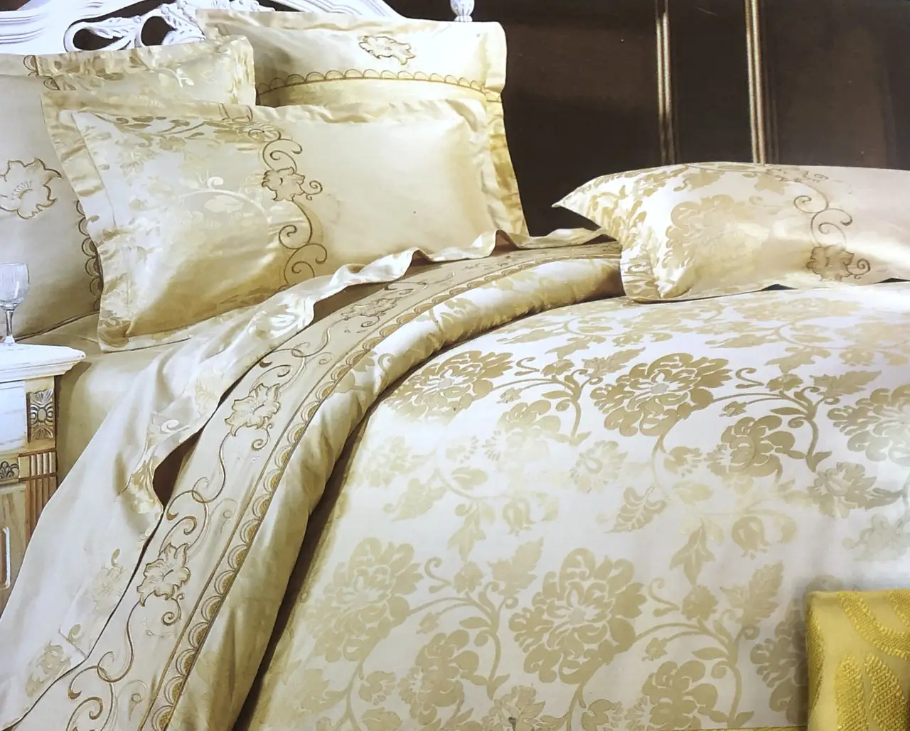 Постільна білизна Vie Nouvelle жакард з вишивкою JE201