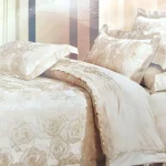 Постільна білизна Vie Nouvelle жакард з вишивкою євро 200x220 JE327