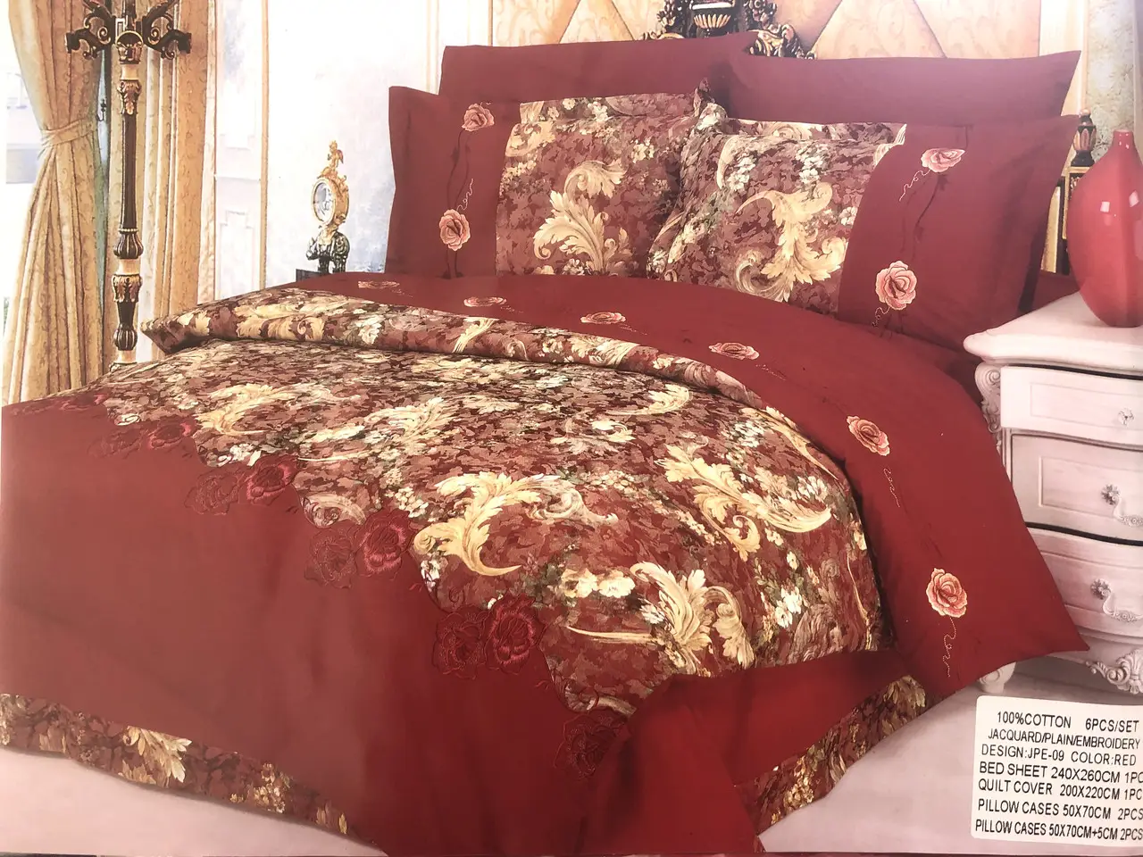 Постільна білизна Ailin сатин з гобеленом JPE-09