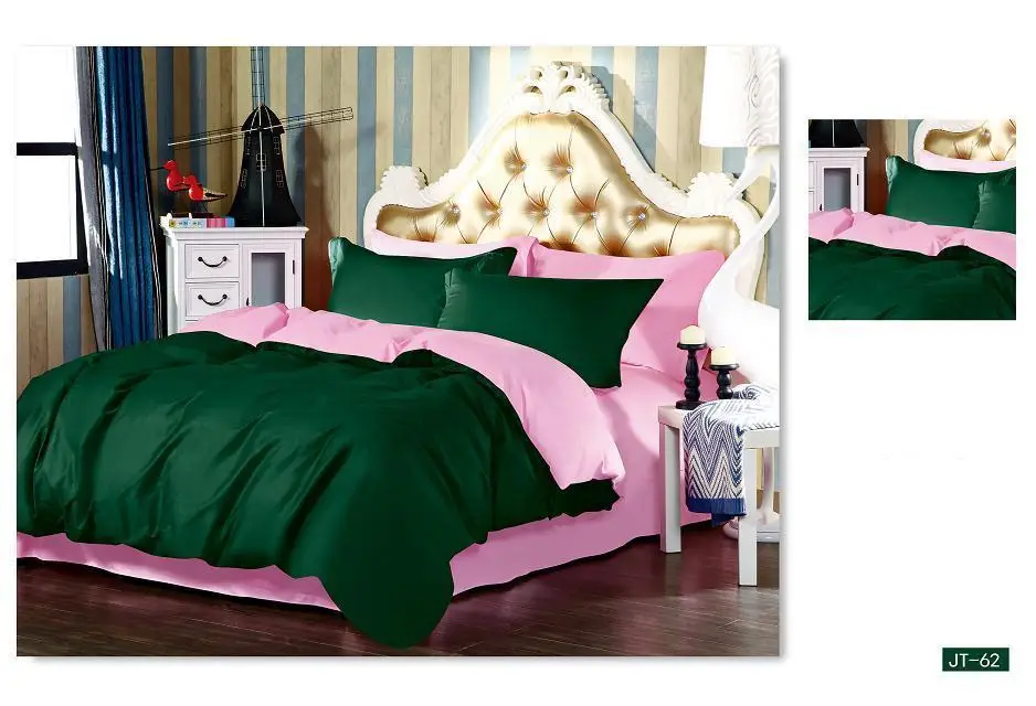 Двостороння постільна білизна Vie Nouvelle Dyed сатин JT62
