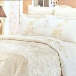 Постільна білизна Vie Nouvelle жакард з вишивкою євро 200x220 JE-STH-068