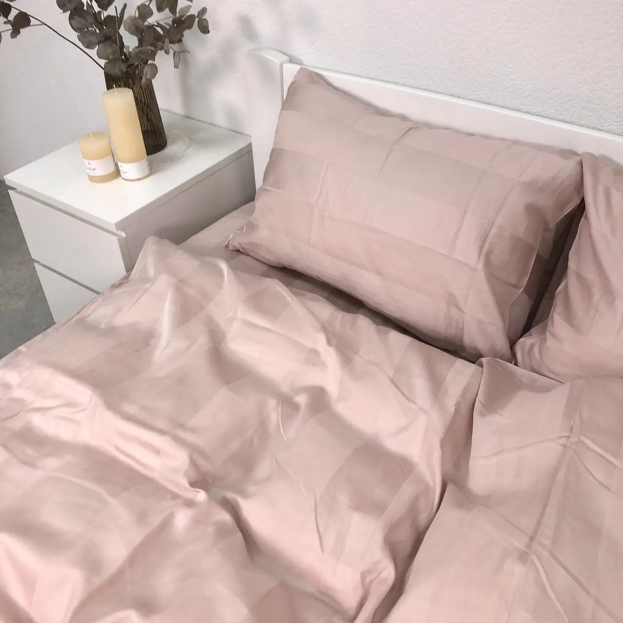 Постільна білизна Woodbury’s страйп-сатин Pink 5