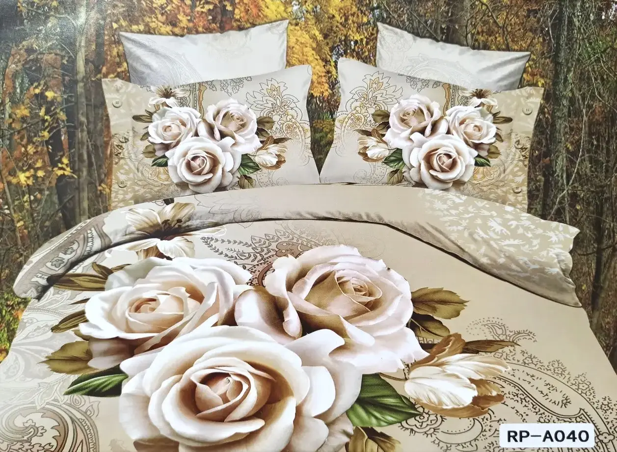 Постільна білизна євро Vie Nouvelle Сатин Фотопринт RP A-040