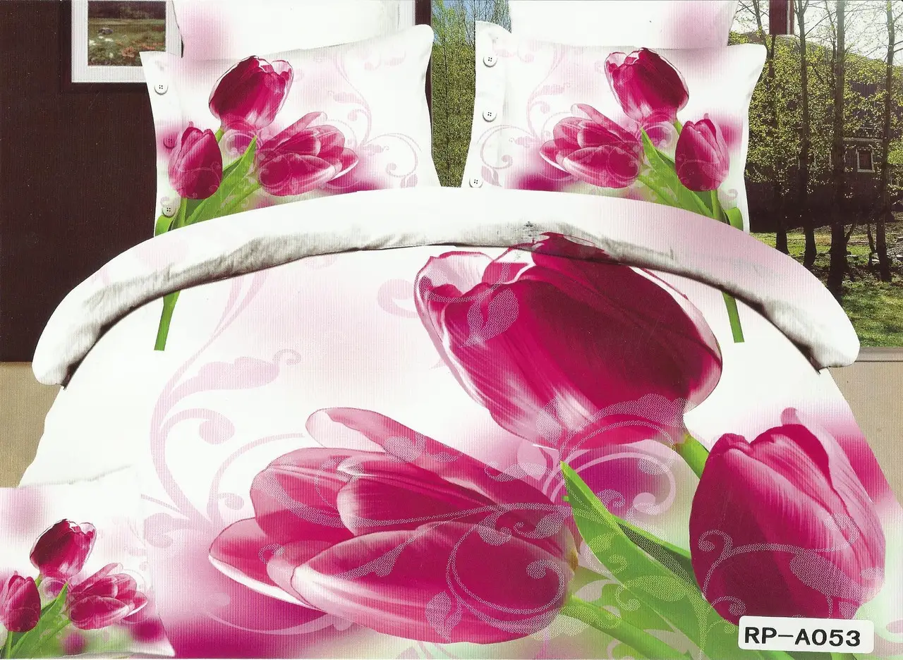 Постільна білизна євро Vie Nouvelle Сатин Фотопринт RP A-053