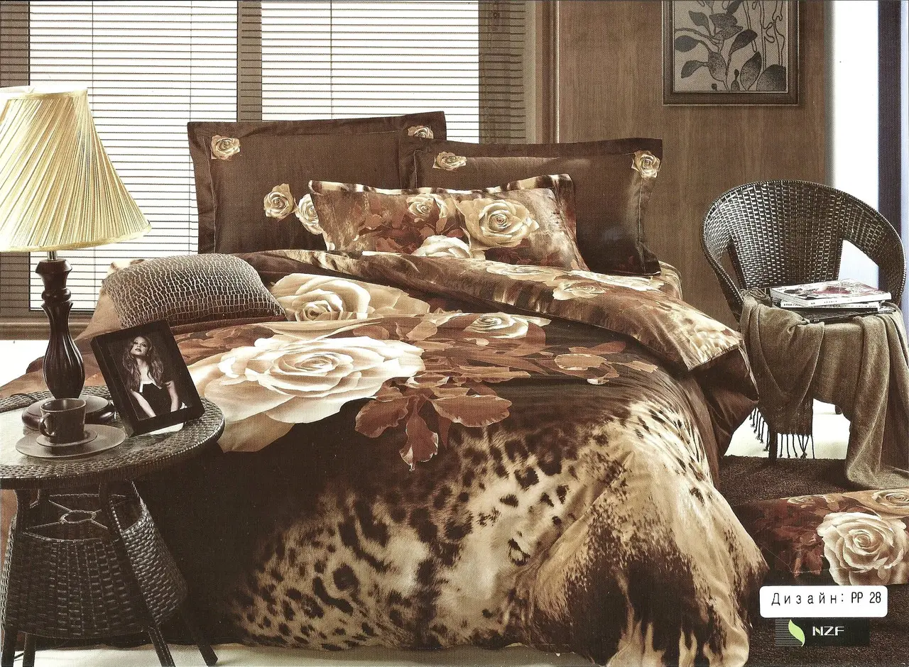 Постільна білизна євро Vie Nouvelle Сатин Фотопринт RP PP 28