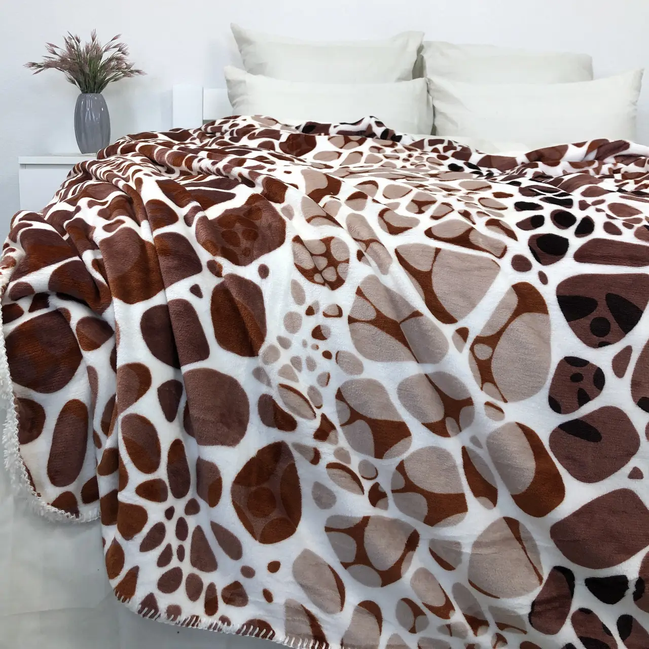 Плед покривало з овчинкою Vie Nouvelle 215×235 жираф