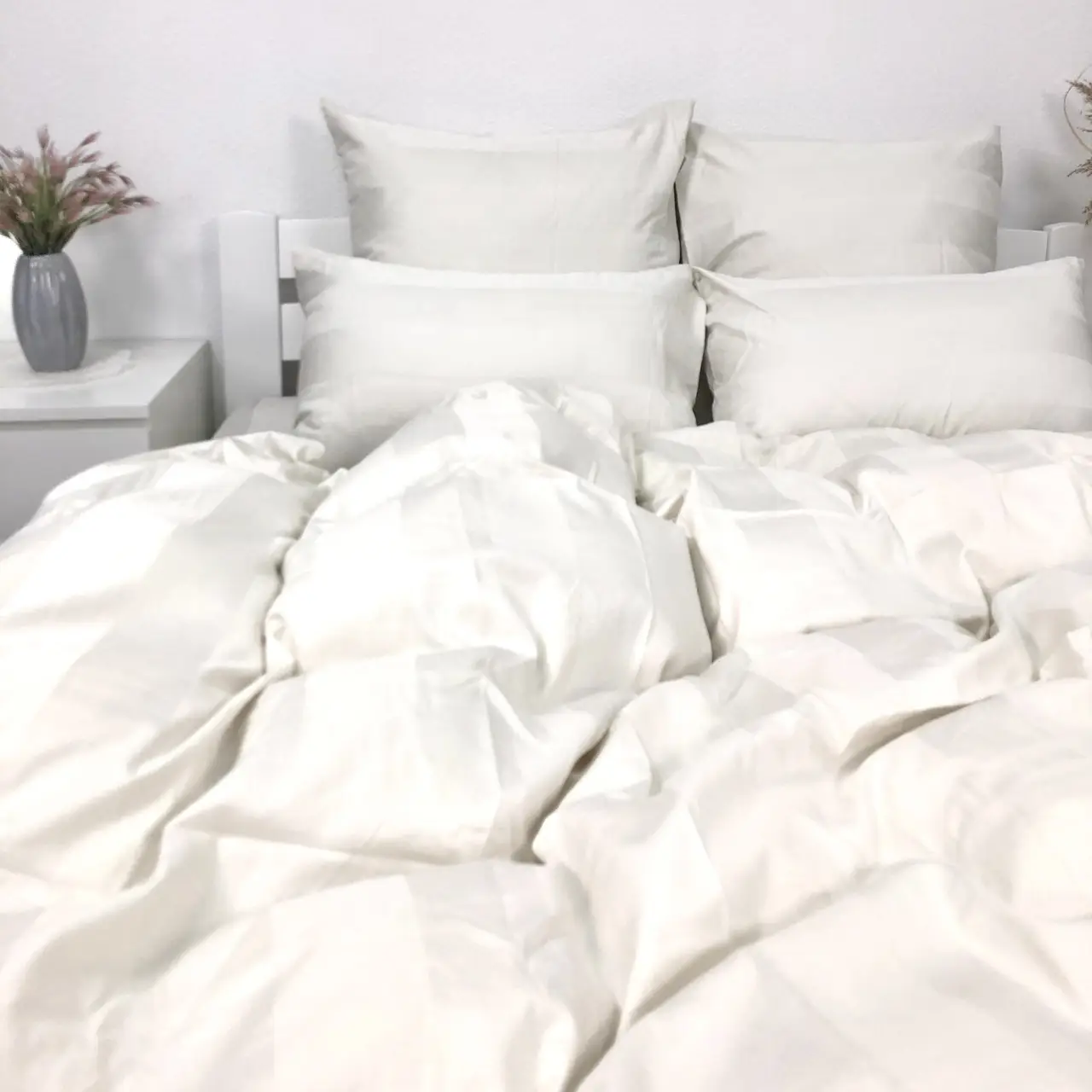 Постільна білизна Woodbury’s страйп-сатин Off-white 5