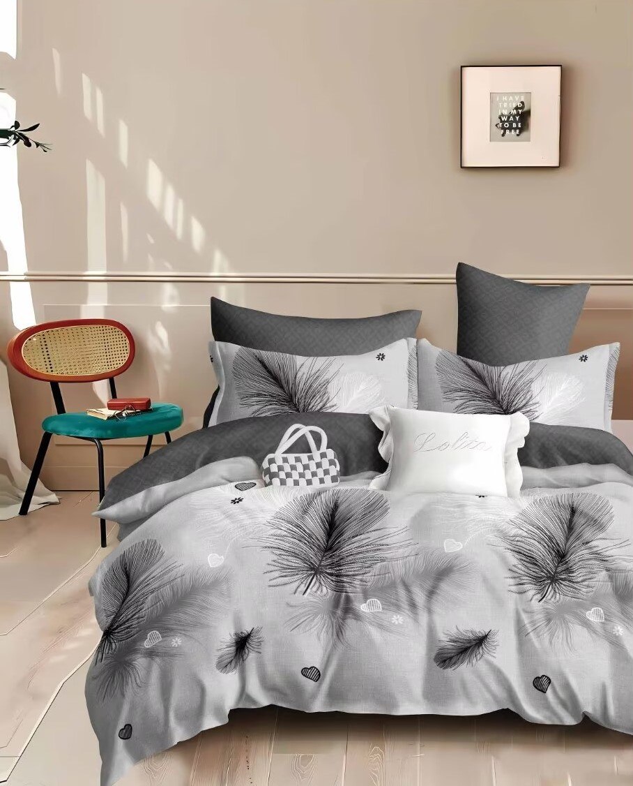 Постільна білизна Vie Nouvelle Velour Мікрофібра 200×220,резинка 180×220+20 D51