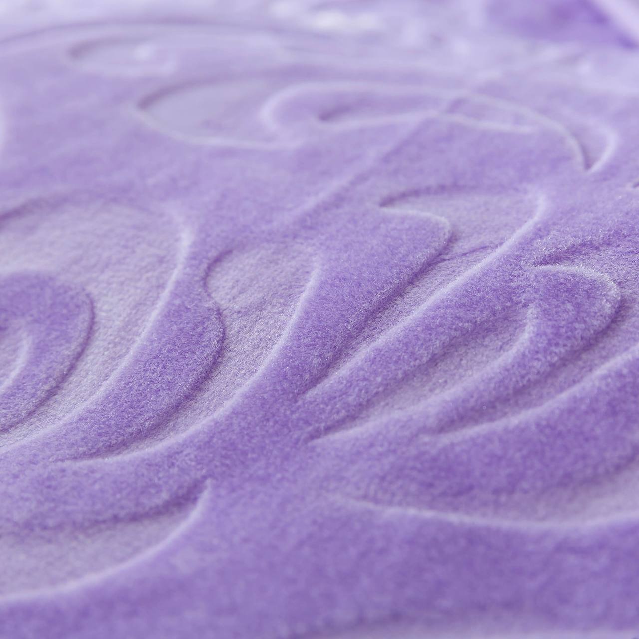 Плед велюровий з видавкою однотонний Vitas 200х240 лавандовий 3817